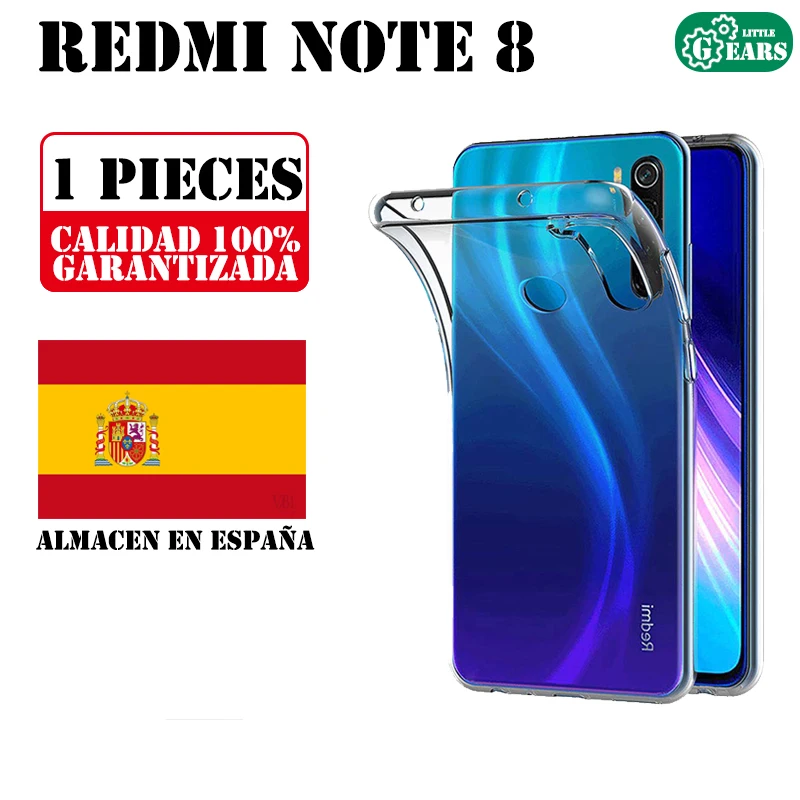 Xiaomi Redmi Note 8 Funda de Silicona Transparente Ultra Delgado Carcasa de Gel TPU Proteccion AntiGolpes y Resistente Suciedad