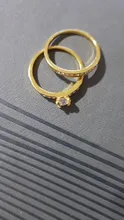 Anillos CC para mujeres y hombres, conjunto de anillo de circonia cúbica, Color amarillo y dorado, accesorios de compromiso de boda CC2095