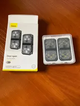 Baseus-luz de advertencia de puerta de coche, luces Flash anticolisión, señal magnética inalámbrica, 6 LED, 2 uds.
