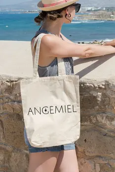

Angemiel Bag Angemiel Logo Shopping Beach Tote Bag