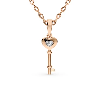 

Gold pendant with diamonds sunlight sample 585 test