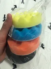 4 unids/set 3/4/5/6/7 pulgadas almohadilla de esponja de pulido Kit de herramientas manuales para pulir el coche