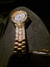 Reloj de moda con diamantes de oro para mujer, pulsera informal de marca de lujo, relojes femeninos