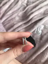 ANENJERY 925 de plata esterlina Simple circón de una sola fila pendientes para las mujeres brincos oorbellen pendientes de botón pendientes S-E14