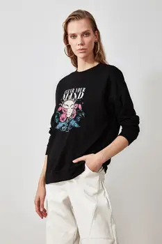 

Trendyol Printed Basic Knitted Sweatshirt TWOAW21SW1513