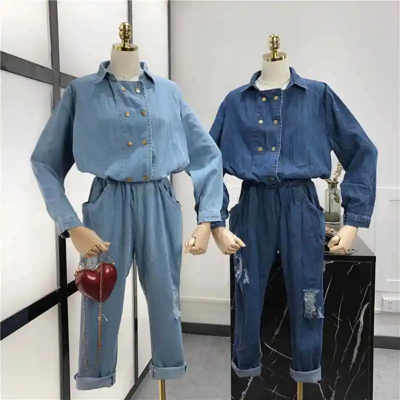 

NiceMix autumn New Jumpsuit Japanese Retro Tooling Suit Hip Hop Casual Siamese Pants Super Handsome denim rompers
