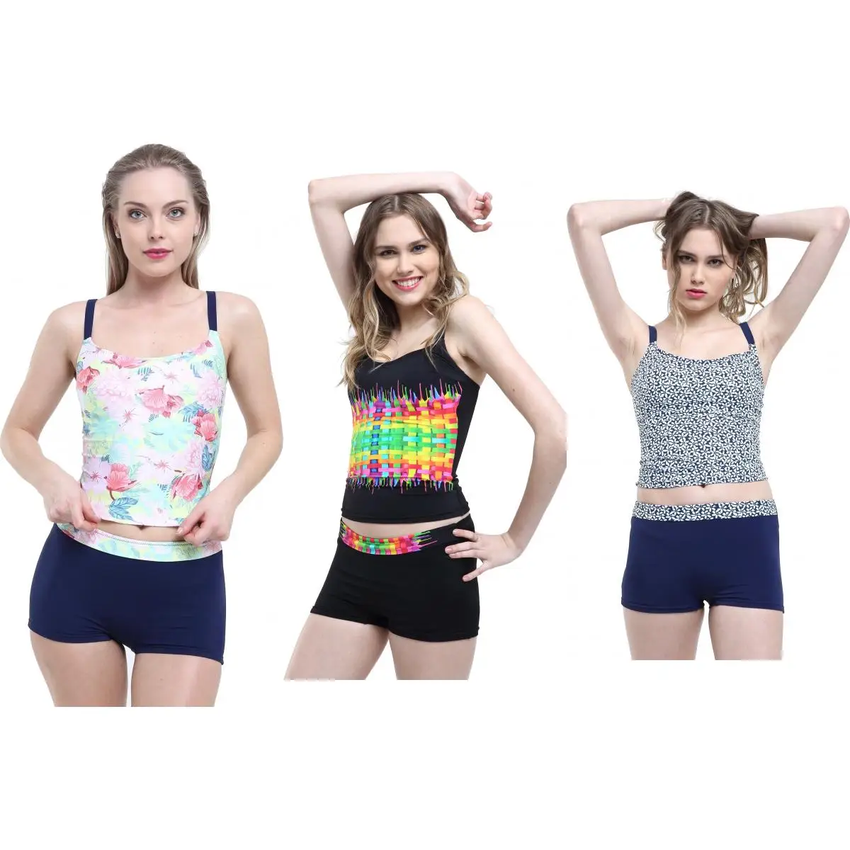 

Argisa 5051 Patterned Shorts Tankini Made in Turkey