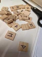 Cubo de Runas de madera Natural, 25 uds., adivinación, curación, Reiki, regalo de meditación, decoración