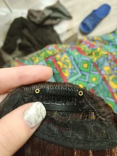 MERISI-flequillo postizo de pelo sintético, 4 colores, extensiones de cabello