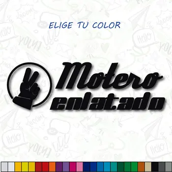

MOTERO ENLATADO PEGATINA STICKER VINILO PARA EL COCHE CON SALUDO MOTERO 5X15CM