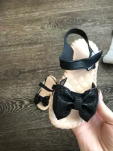 Zapatos de verano para niños, sandalias de princesa para niñas pequeñas, zapatos transpirables suaves con lazo