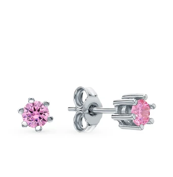 

Silver earrings with cubic zirconia sunlight sample 925 test