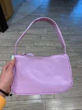 Bolso de piel sintética suave para mujer, bolsa de hombro pequeña de diseño a la moda, Color sólido Retro, Color púrpura