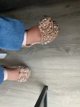 Verano de las muchachas del bebé sandalias niños, sandalias de bebé niños resbalón en perlas de cristal princesa individual zapatos romanos zapatos tamaño 21-36