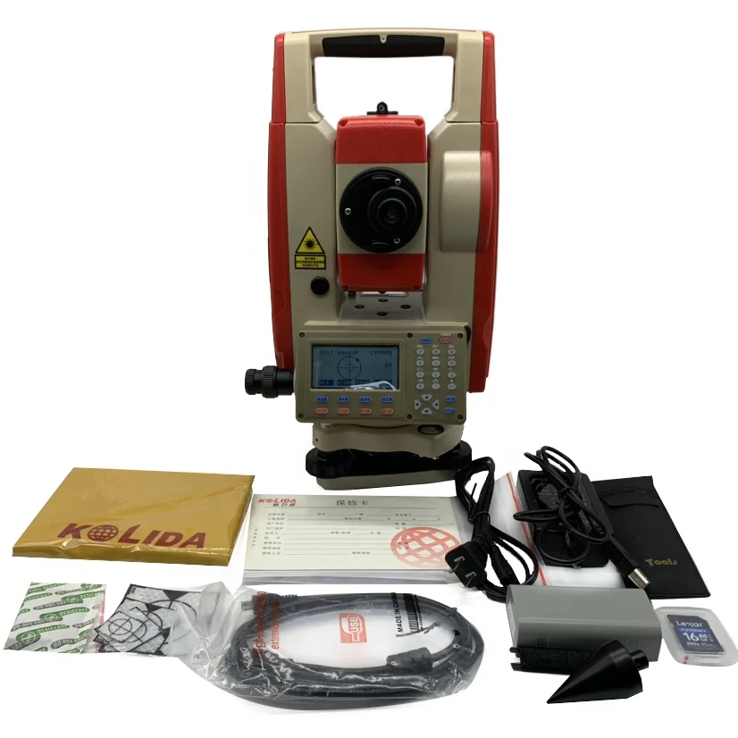 

Kolida KTS-442R10 1000m Reflectorless 0.3 seconds Precise Measurement 0.1 seconds Tracking Total Station with USB SD Card