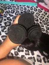 Links-extensiones de pelo ondulado brasileño, 1/3/4 mechones rectos, Color Natural, 28, 30, 32, 34, 40 pulgadas, extensiones de cabello Remy