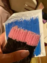 SHIDISHANGPIN-Mini aplicadores individuales de pestañas, 100 Uds., maquillaje desechable, rímel, cepillo de pestaña para algodón de maquillaje, bastoncillo