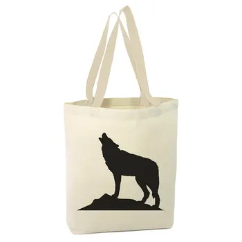 

Angemiel Bag Gray Wolf Shopping Beach Tote Bag