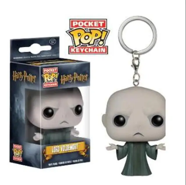 Voldemort Funko Pop Карманный Брелок для ключей Pop Marvel Мстители Фредди Вуди Гоку фигурка странные вещи Дэдпул - Цвет: Voldemort