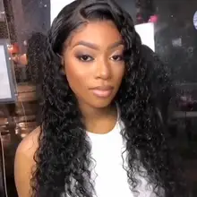 Pelo humano brasileño de 32, 34, 36 y 38 pulgadas, mechones de pelo rizado profundo, Hoho, 100%, pelo humano Natural, doble mechones, 1, 3, 4 mechones, cabello Remy grueso