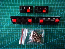 2 uds 6 uds 10 Uds 2 3 4 conector de posiciones Terminal Push en Jack carga de 4 polos de altavoz de Audio enchufe de terminales hembra Clip