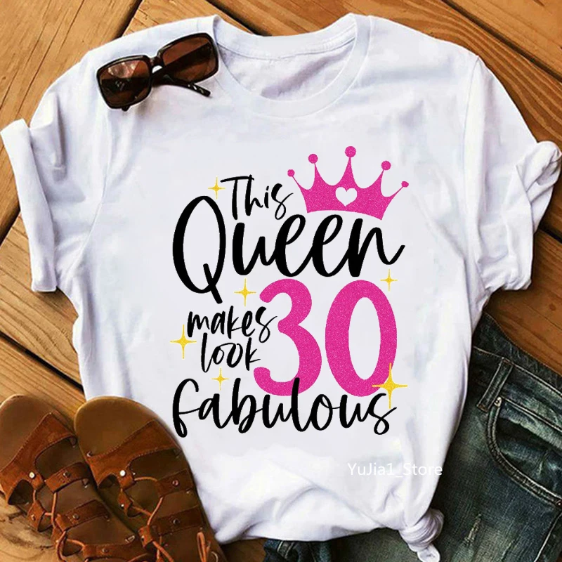 Golden Crown Queen Are Born In January To December Graphic Print T-Shirt Women'S Clothing Tshirt Femme Birthday Gift Tops vintage tees Tees
