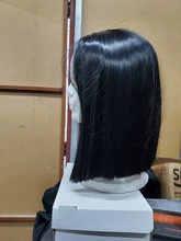 Msholy-Peluca de cabello sintético para mujer, pelo corto recto de 12 pulgadas, color marrón ombré, Natural, de alta temperatura, para fiesta diaria