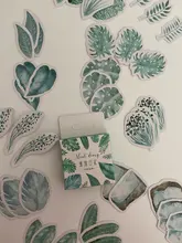 45 unids/pack verde menta cuarderno de recortes con pegatinas decorativas palo etiqueta diario pegatinas papelería pegatinas para álbum