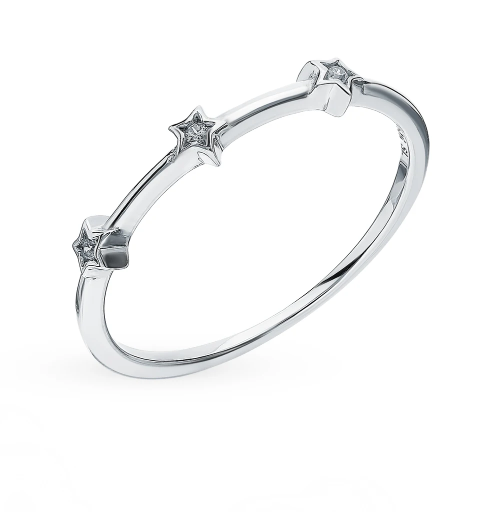 Silver ring with cubic zirconia SUNLIGHT test 925