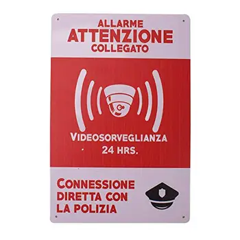 

MARQUISE & de LOREAN | Lawn signs Alarm video surveillance outdoor plates Security home household Italian