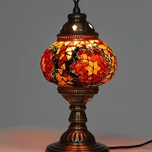 Ручная работа 10 шт Wholasale многоцветные турецкие мозаичные настольные лампы ручной работы