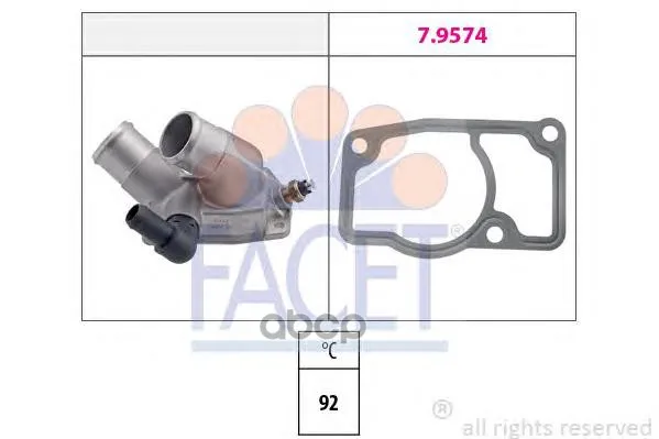 Термостат(В Корпусе) Opel: Frontera B(6b_) 2.2 Dti/2.2 Dti(6b_zc, 6b_vf, 6b_66, 6b_76) 98- Facet арт. 7.8344