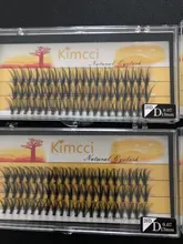Kimcci-pestañas postizas con efecto 3D, extensiones de pestaña de visón, suaves y naturales, individuales, volumen ruso