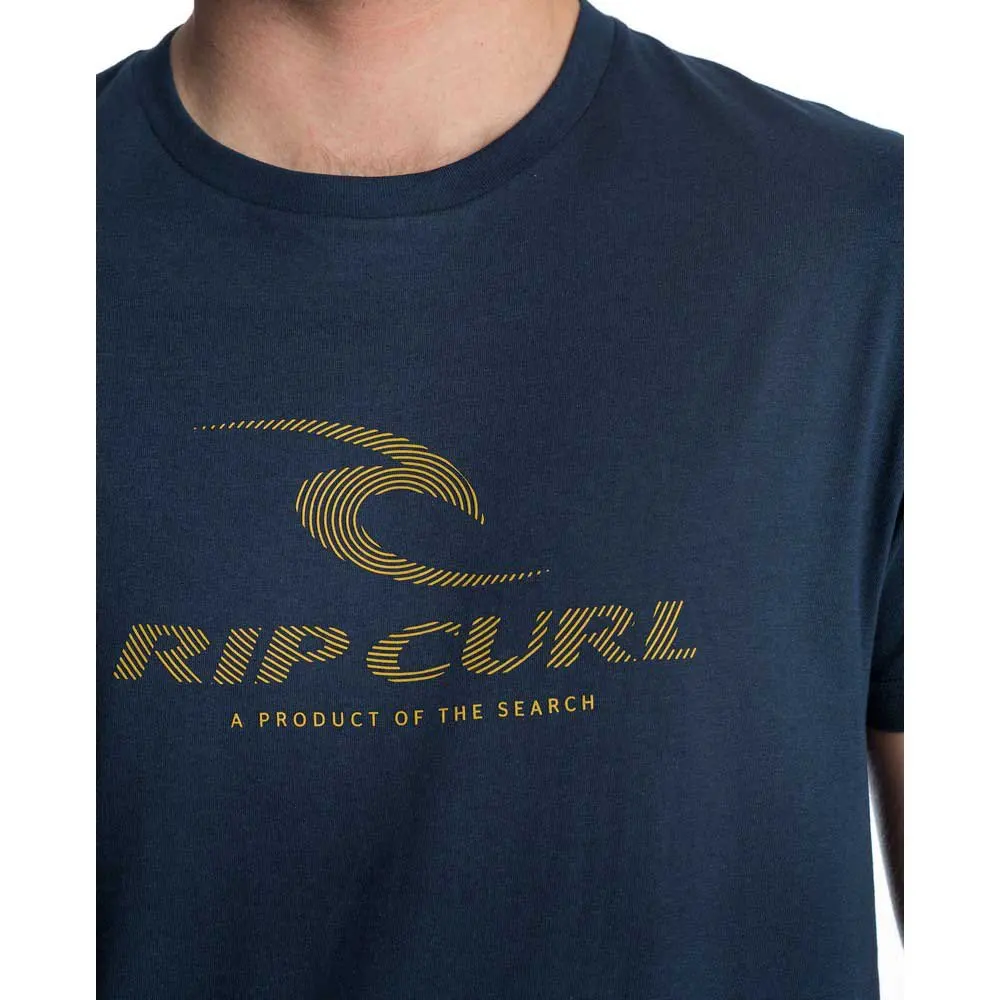 Текущая Базовая футболка с логотипом Rip Curl для мужчин пиковый Значок темно-синий