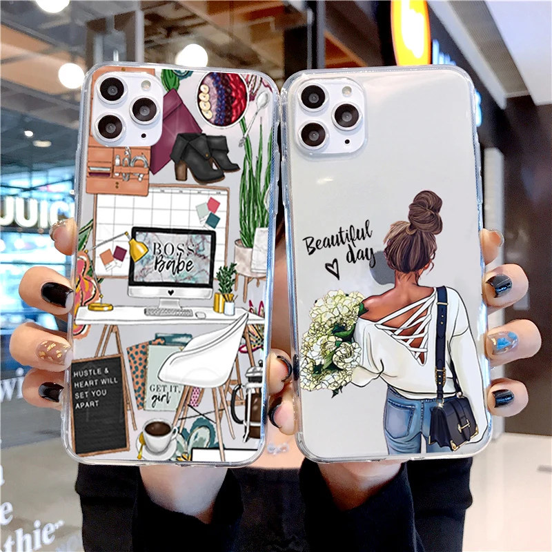 

IPhone 11 11 Pro Max 5 5S 6 6S 7 8 Plus X XS Max XR fashion girl cartoon case
