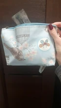 FUDEAM-bolsa de viaje con patrón de pájaro y rosa para mujer, bolsa de almacenamiento de artículos de tocador, organizador de Impermeable bolsa de cosméticos, portátil