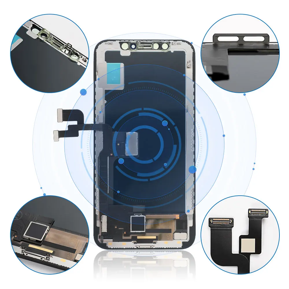 AAA + OEM для iPhone X XR XS Max OLED с 3D сенсорным дигитайзером в сборе ЖК экран запасной