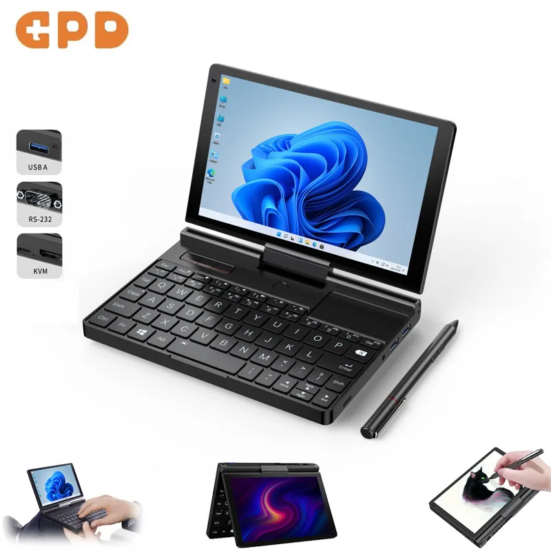 

GPD Pocket 3 Modular Full-featured Handheld Mini Laptop PC 8 Inch 1920x1200 Intel Core i7/ Pentium Silver 16GB+1TB/ 8GB+512GB