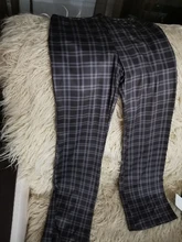 Weange Puss-Pantalones rectos de cintura alta con estampado a rayas para mujer, ropa de calle ajustada a la moda, largos y delgados, Y2K