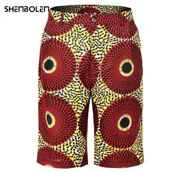 Pantalon court africain imprimé National Ankara pour hommes, vêtement d'été de Style plage, à la mode 