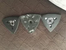 NEWONE-herramienta oscilante, papel de arena + dedo/triángulo, almohadilla de lijado para Fein Dremel, herramienta eléctrica, gancho y bucle de papel de lija abrasivo