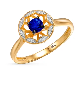

Sunlight gold ring with sapphires and diamonds