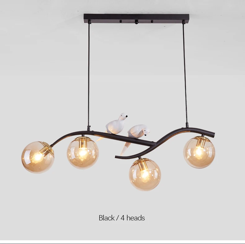 modern chandelier lights 2022 Nordic Led Pendant Light For Dinning Room Kitchen Home Decor Modern Golden Black Chandelier Tree Bird Ceiling Hanging Lamp antique chandeliers