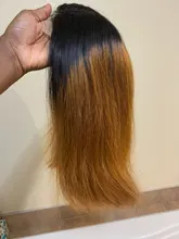 Lace Closure Human-Hair-Wig Short Bob SPARK Natural Straight Peruvian 1b/30--4/27-highlight