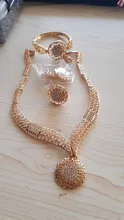 Rings Bracelet Pendant-Collar Bridal-Jewelry-Sets Wedding-Accessories Gold Women MINHIN