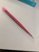 Palo de silicona de acero inoxidable con relieve, pinzas de cabeza recta de presión, lámina adhesiva con diamantes de imitación, 2 cabezales, herramientas de arte de uñas, 1 ud.