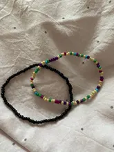Tobillera de playa con cuentas hechas a mano para mujer, pulsera de tobillo colorida ajustable, joyería para pies, 2020