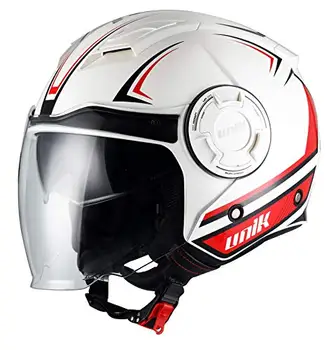 

Unik Cj-11 Jet helmet with Volt visor, white/red, L