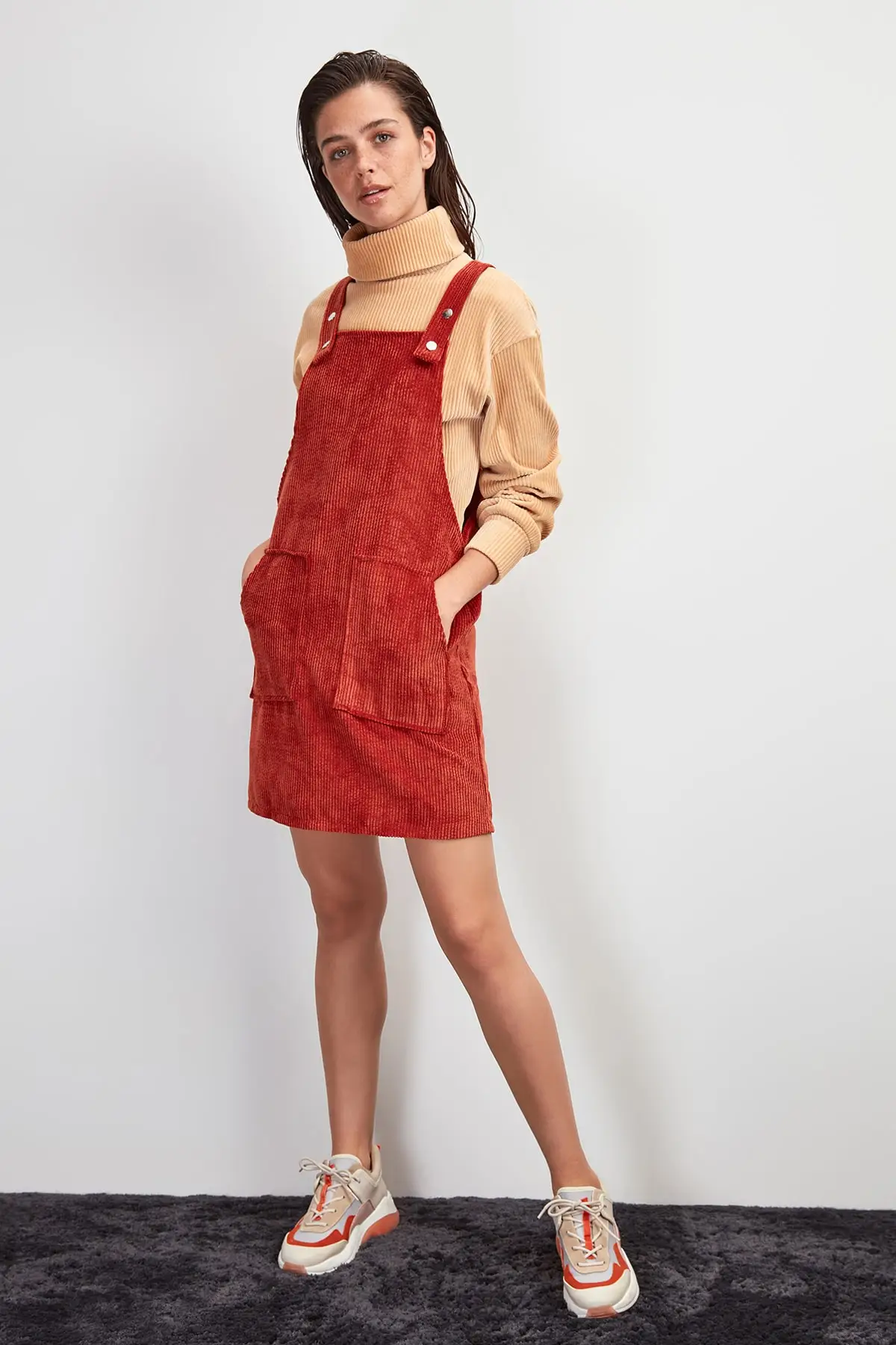 Trendyol Velvet Gilet Dress TWOAW20EL1239 | Женская одежда