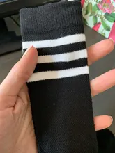 Calcetines largos de algodón hasta la rodilla para niños y niñas, calcetín deportivo a rayas de fútbol